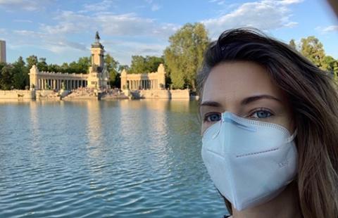 Professor Cater at El Retiro Park