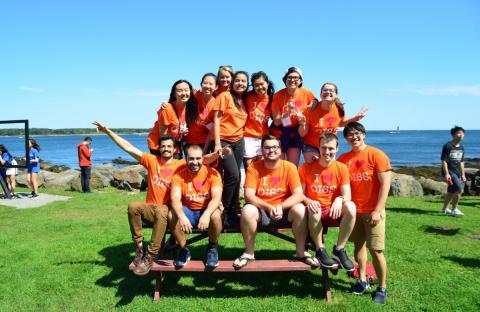 UNH students posing for group photo