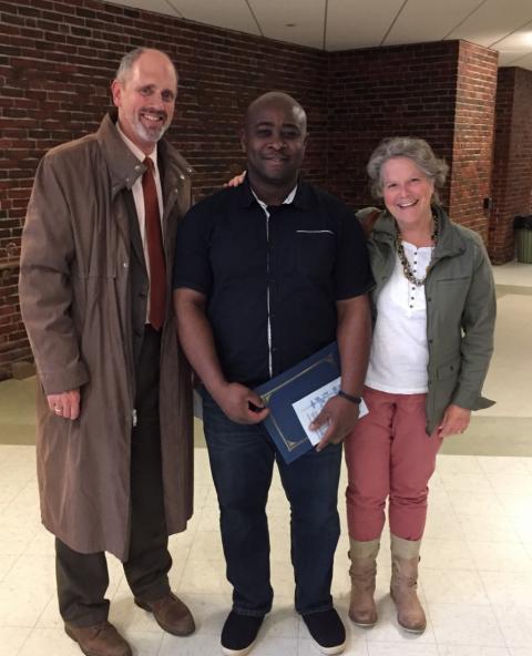 Doug and Mary Bencks with Norbert