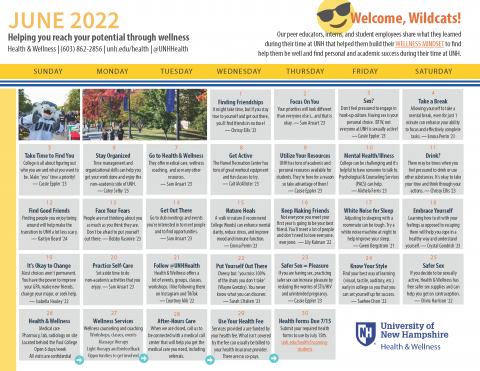 June 2022 Wellness Calendar