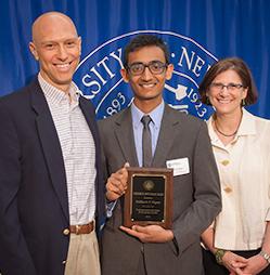 honors student receiving award