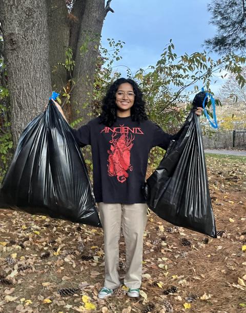 Hamel Scholar helps keep UNH clean
