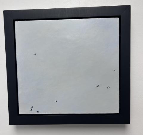 White painting of birds