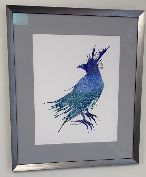 Watercolor painting of a bird