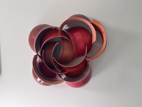 Red wooden sculpture