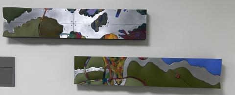 Two sculptures of rivers