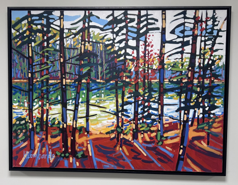 painting of a forest