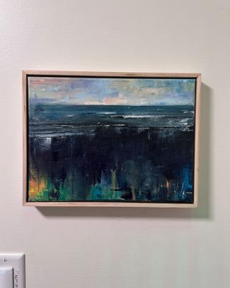 A painting of an ocean