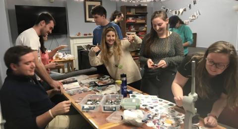 Scott Hall Social Program for Button Making
