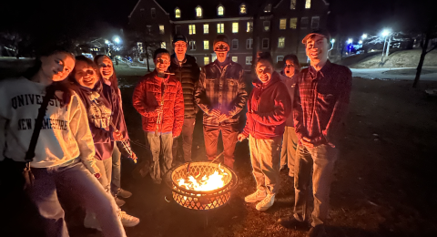 Fire pit social at Scott