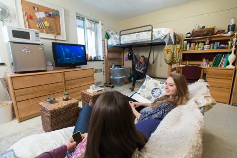 Students Watching TV