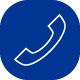 Icon of phone with blue background