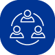 Icon of people connected by lines