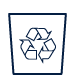 Icon of a can with recycling symbol