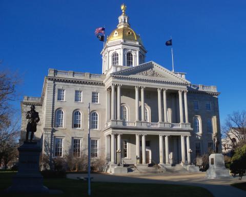 The New Hampshire state Capitol Building.