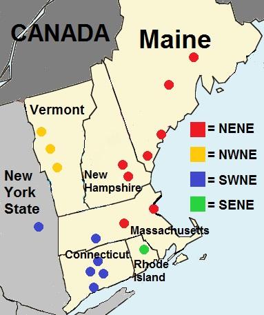 Map of New England 