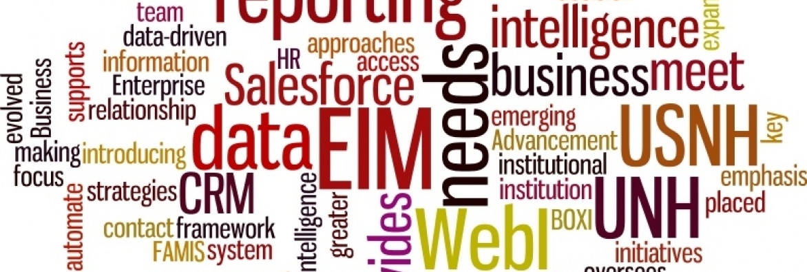 image that shows a word cloud of concepts related to Enterprise Information Management