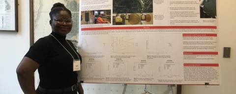 Suah Yekeh presenting her poster (2019 cohort)