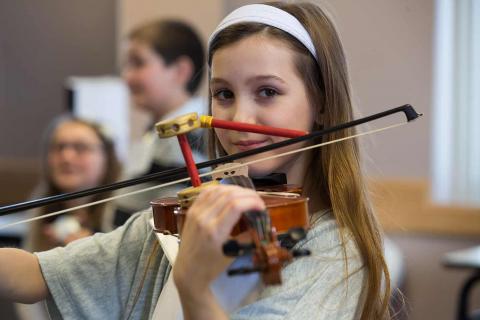 Academy Kid with Handmade Violin