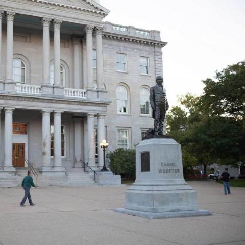 Daniel Webster statue in Concord, NH