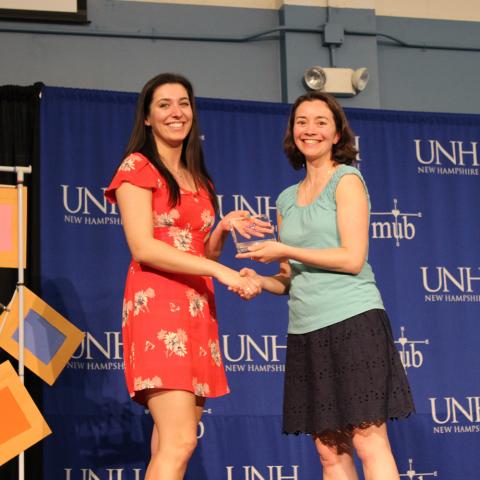 MUB employee receiving an award