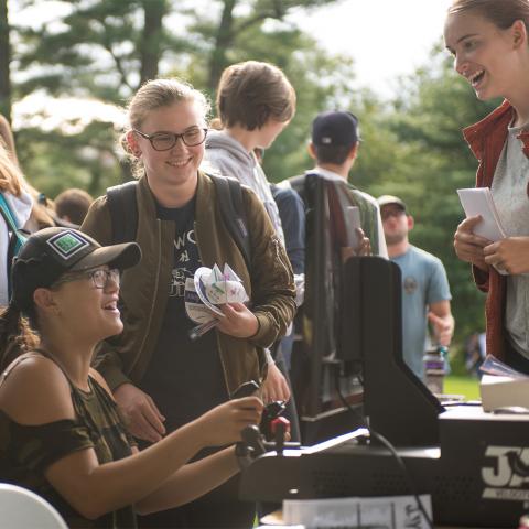Students testing video game at Uday