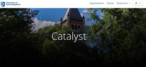 Screenshot of student organization platform.