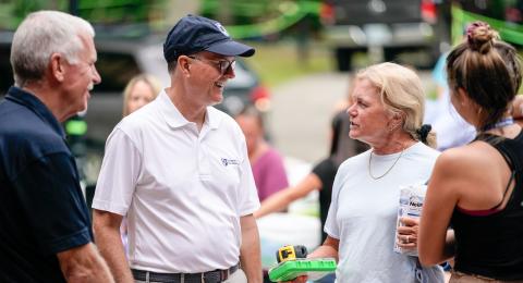 President James Dean with UNH parent 