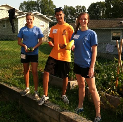 PrOVES students gardening