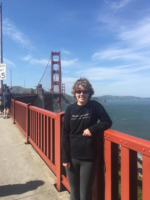 Study Away student on Golden Gate Bridge