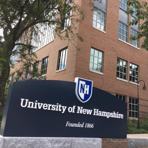 University of New Hampshire sign, downtown Durham, NH