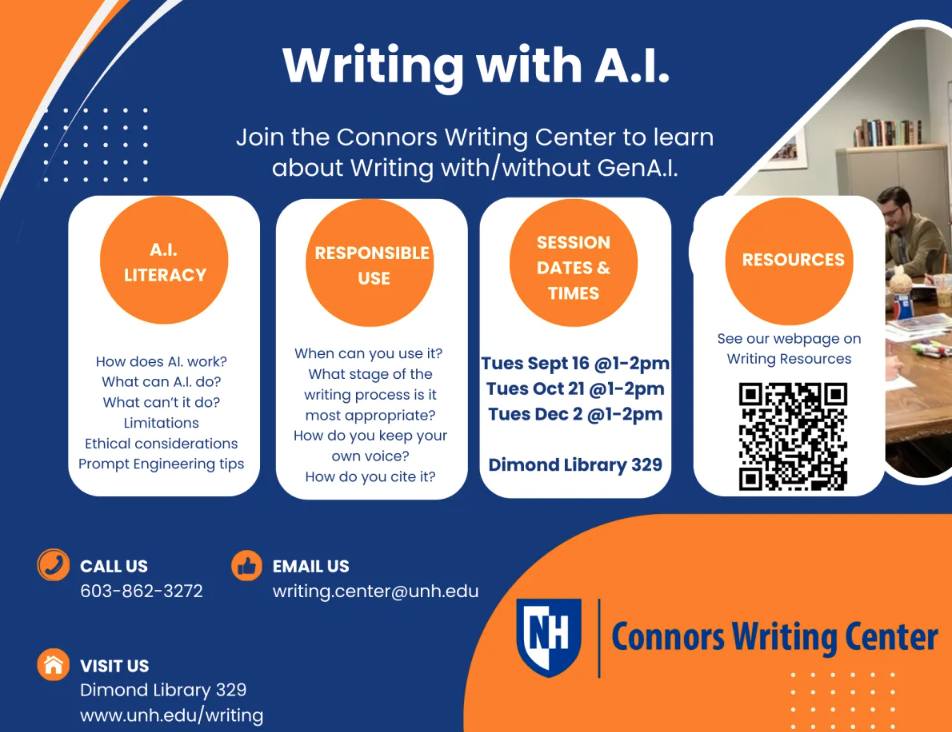 Writing with A.I. -- Info Session for Students with the Connors Writing Center