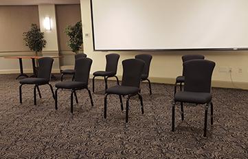 Chairs set up for performance