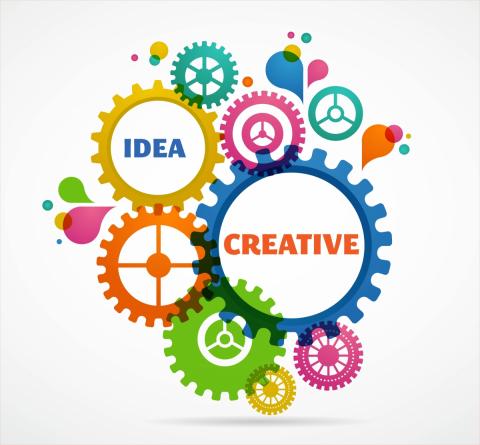 graphic design idea with gears