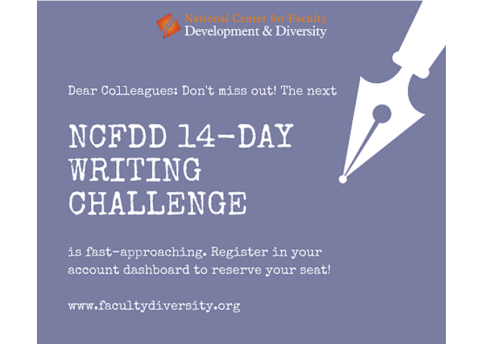 NCFDD 14 Day Writing Challenge graphic