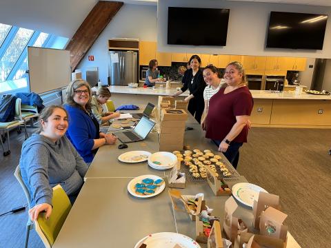 Student Accounts staff coordinate cookie delivery