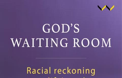 Purple book cover with title God's Waiting Room