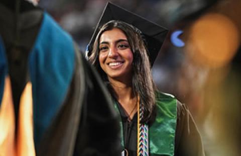 UNH student at graduation
