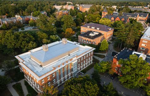 Aerial view of campus
