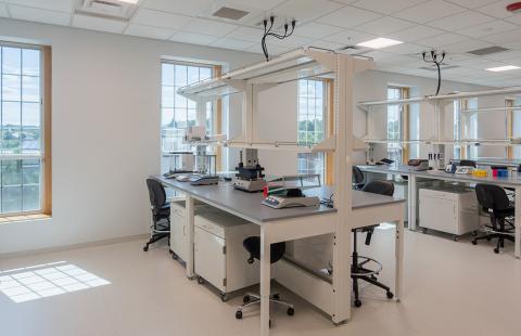 Image of lab space at the Biotechnology Innovation Center