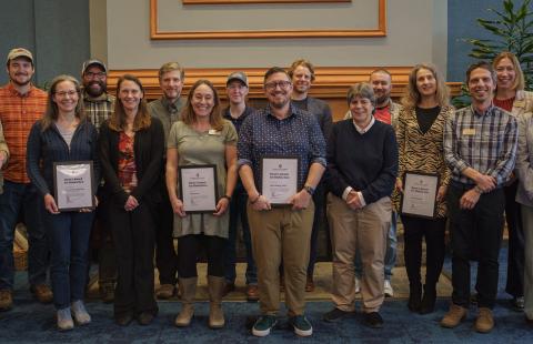 Group photo of COLSA faculty and staff who won awards at the Deans Awards