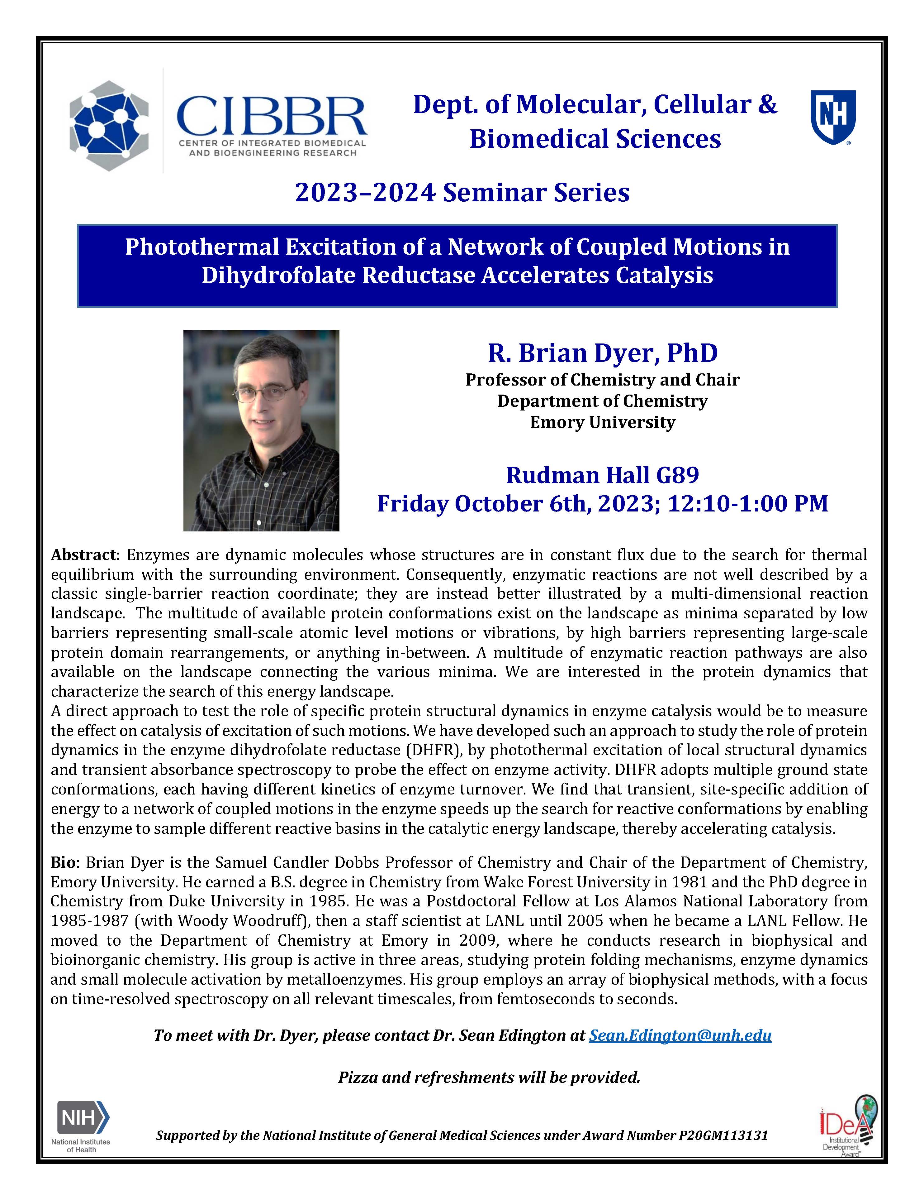 Dr. Dyer Seminar Notice
