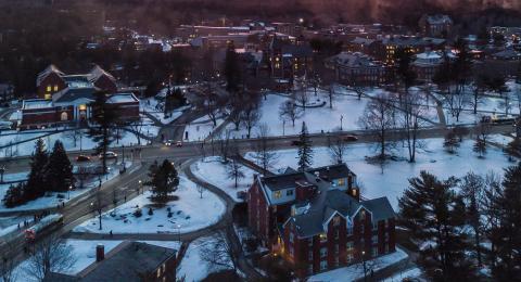 Durham campus in the winter