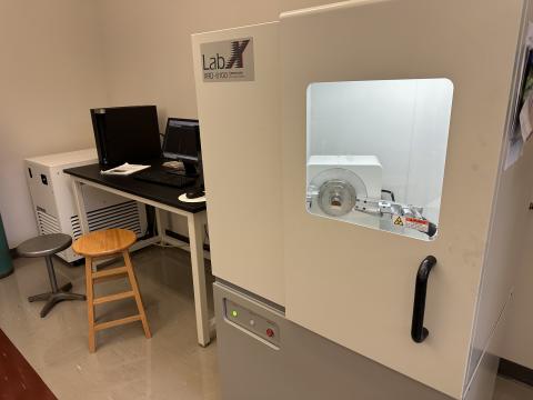 Shimadzu LabX XRD-6100 beside a lab table