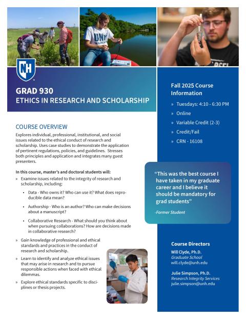 GRAD 930 course flyer
