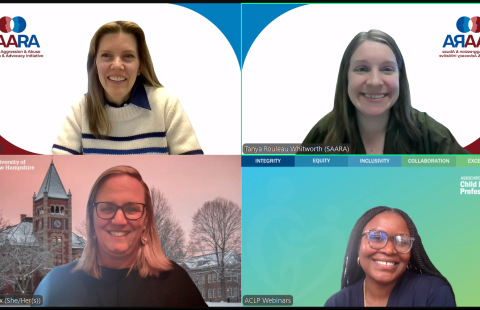 Screenshot of speakers at a 2025 ACLP webinar