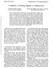 First page of "Conditions of sibling support in adolescence"