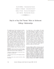 First page of "Step in or stay out? Parents' roles in adolescent siblings' relationships"