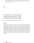 First page of "The relative contributions of parents and siblings to child and adolescent development"