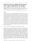 First page of "When does parents’ differential treatment have negative implications for siblings?"